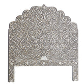 Floral MOP Inlay Headboard Grey 2